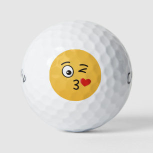 Balles De Golf Le visage Jetant un baiser