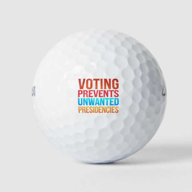 Balles De Golf Le vote empêche l'élection de présidences indésira (Devant)