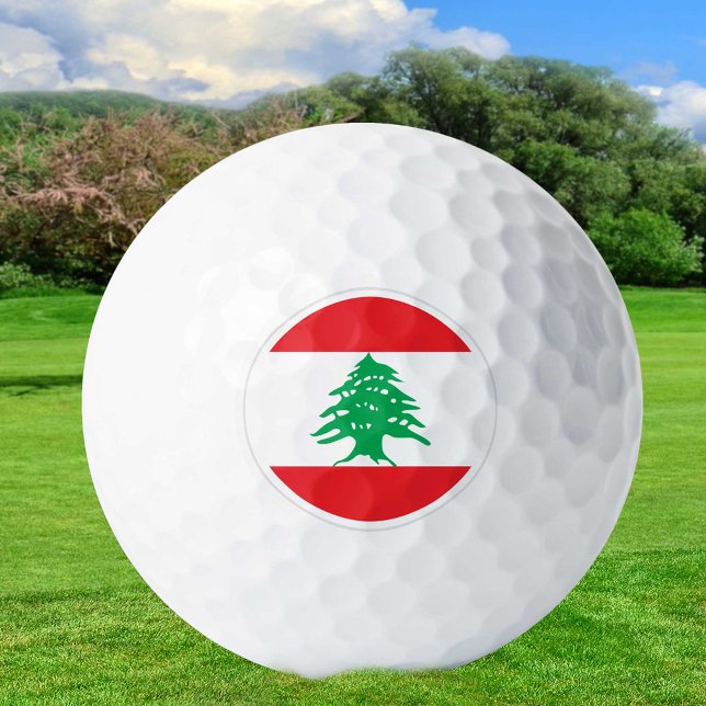 Balles De Golf Lebanon Golf Balls, Libanais Drapeau Golfeurs /Pat (Créateur téléchargé)