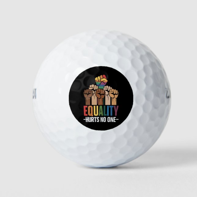 Balles De Golf L'égalité ne fait pas mal à personne LGBTQ Pride D (Devant)