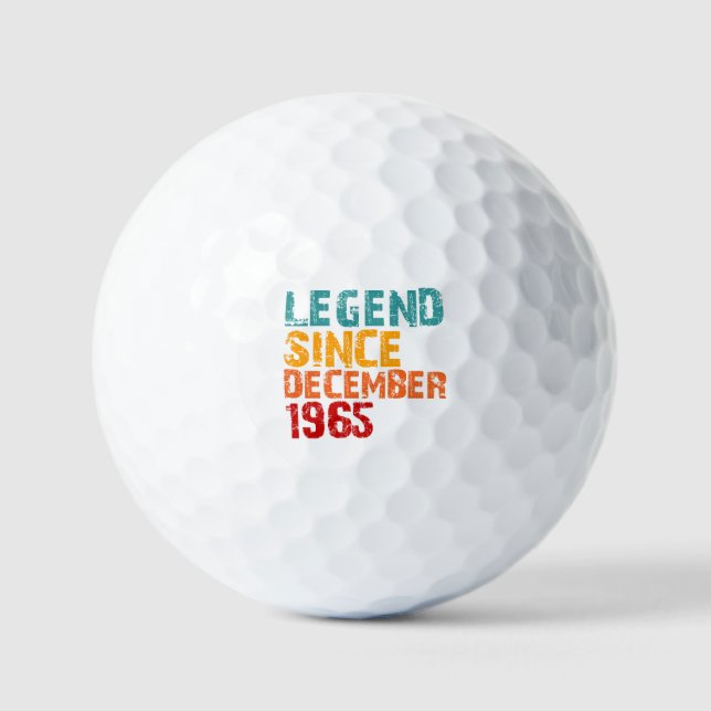 Balles De Golf Légende Cadeaux d'anniversaire 60 ans pour hommes  (Recto)