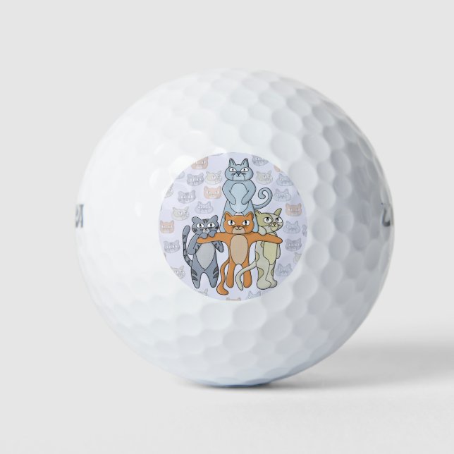 Balles De Golf Les Chats Magnifiques (Devant)