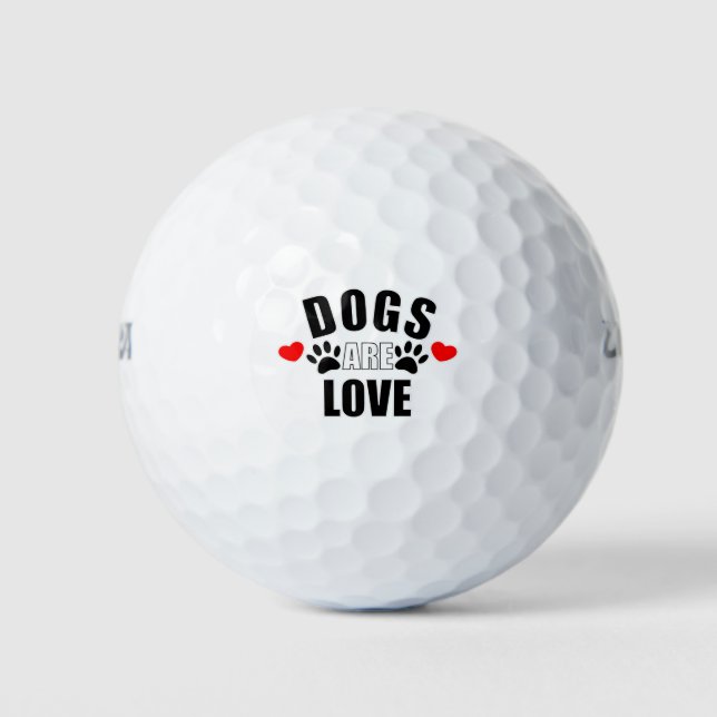 Balles De Golf Les chiens sont amoureux (Devant)