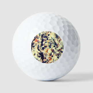 Balles De Golf Les empreintes de la nature : Feuilles floraux san