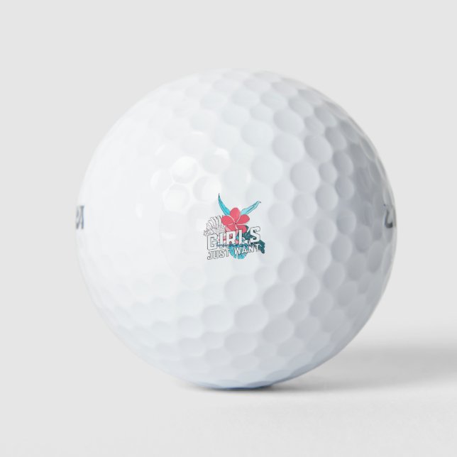 Balles De Golf Les filles veulent juste des droits fondamentaux (Devant)