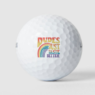 Balles De Golf Les mecs Goûtent mieux Gay pride arc-en-ciel Vinta