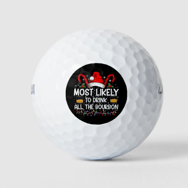Balles De Golf Les Plus Susceptibles De Boire Tout Le Noël Bourbo (Devant)