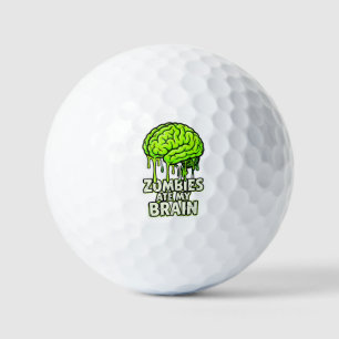 Balles De Golf "Les zombies ont mangé mon cerveau" Drôle d'Hallow