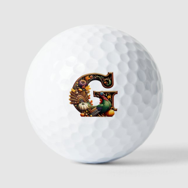 Balles De Golf Letter G Thanksgiving style  (Recto)