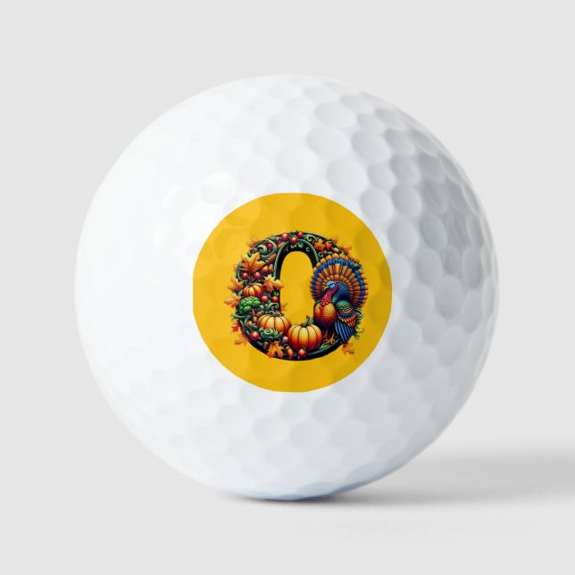 Balles De Golf Lettre cadeau de style Thanksgiving  (Recto)
