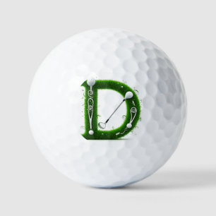 Balles De Golf Lettre D Herbe Verte Avec Clubs De Golf : Sport, N