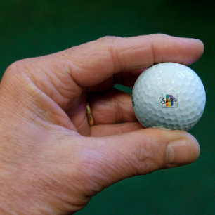 Balles De Golf Lettre de couleur initiale monogrammée simple D