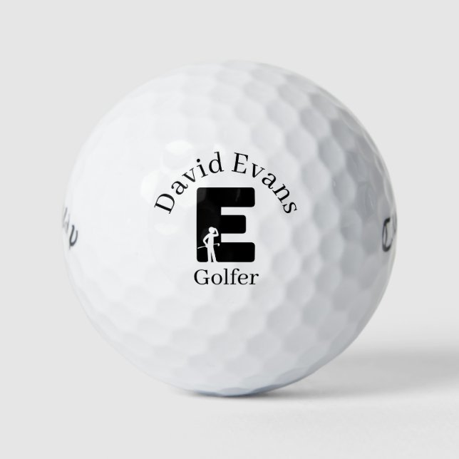 Balles De Golf LETTRE Golfer E (Devant)
