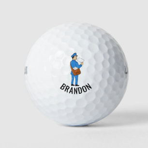 Balles De Golf LETTRE REtro Mailman personnalisée Transporteur