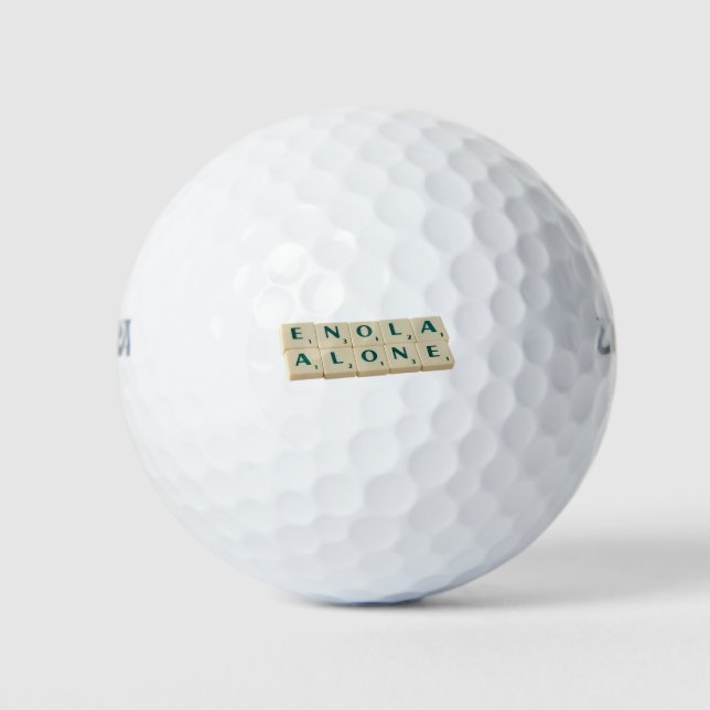 Balles De Golf LETTRE UNIQUE EnoLA CARACTÈRES 2020 (Devant)