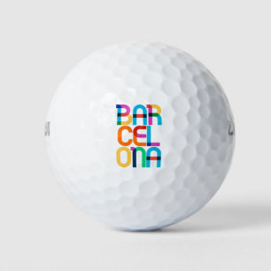 Balles De Golf Lettres d'art pop de Barcelone Espagne