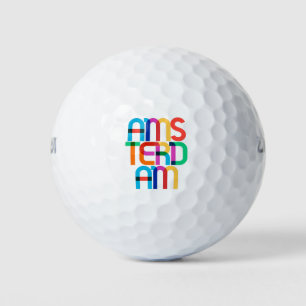 Balles De Golf Lettres Pays-Bas Pop Art