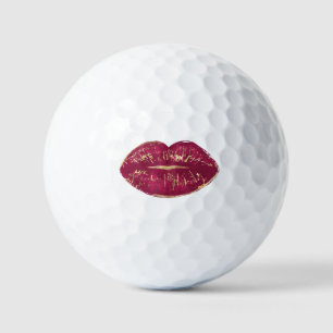 Balles De Golf Lèvres rouges