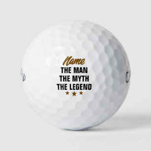 Balles De Golf L'homme le mythe la légende Nom personnalisé