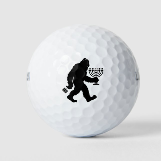 Balles De Golf L'Humour juif Bigfoot Hanoukka Chanukah Hilarié (Devant)