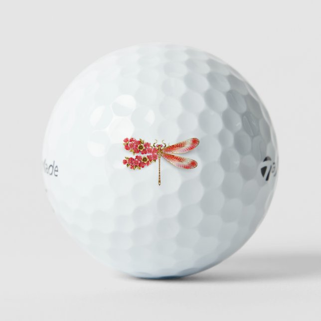 Balles De Golf libellule de fleurs avec sakura de bijoux (Recto)