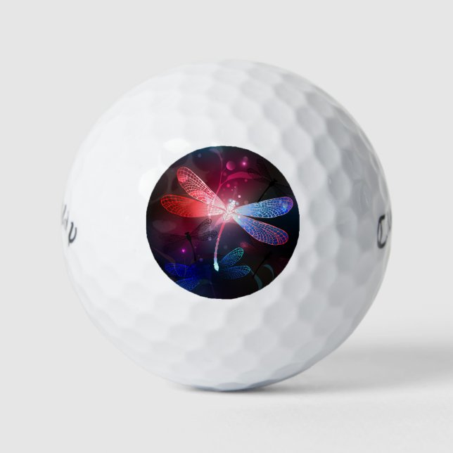 Balles De Golf Libellule rouge lumineuse (Devant)