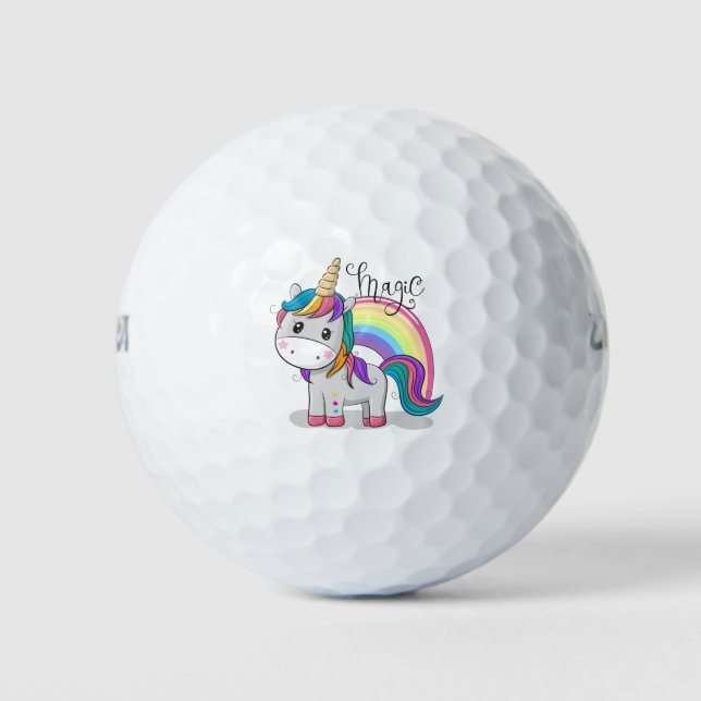 Balles De Golf Licorne douce Licorne aux grands yeux (Devant)