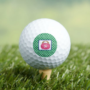 Balles De Golf Lien Preppy Motif géométrique Pink Bermuda Sac