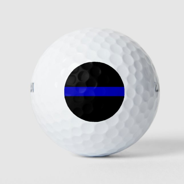 Balles De Golf Ligne Bleue Mince. (Devant)