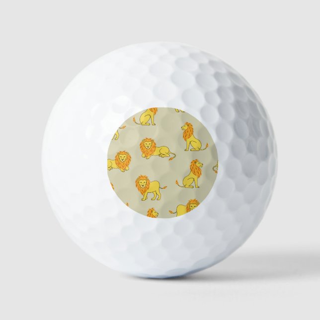 Balles De Golf Lion à main : motif vintage. (Recto)
