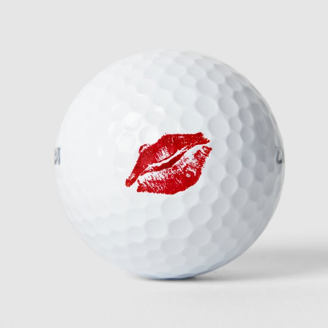 Balles De Golf Lipstick Lips Kiss Ladies Golf (Devant)