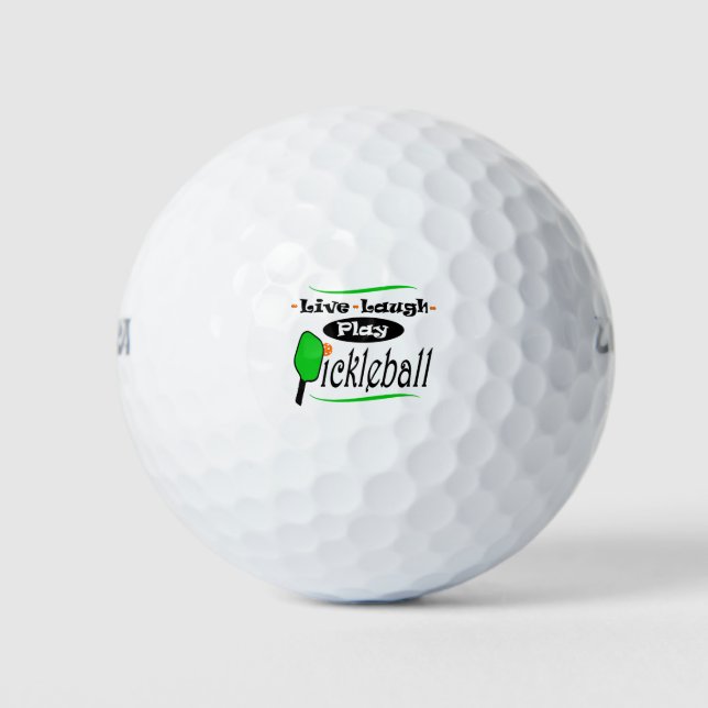 Balles De Golf Live Laugh Jouer Pickleball Pickle ball Joueurs Gi (Devant)