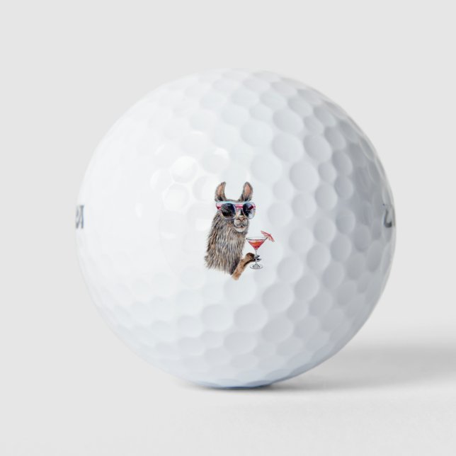 Balles De Golf Llama de vacances (Devant)