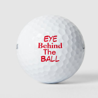 Balles De Golf L'oeil derrière le texte de la balle> Ballons de g