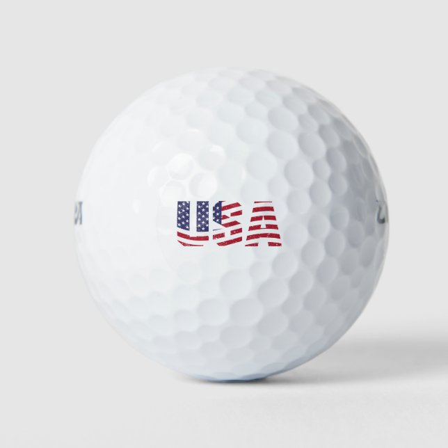 Balles De Golf Logo "All American" Patriotic USA (Devant)