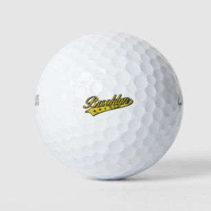 Balles De Golf Logo Brooklyn doré en relief