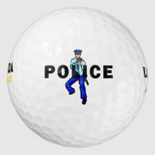 Balles De Golf Logo d'action policière
