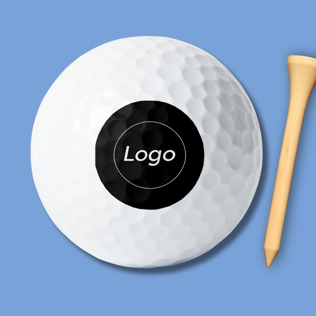 Balles De Golf Logo d'entreprise simple et texte (Professional business logo golf balls)