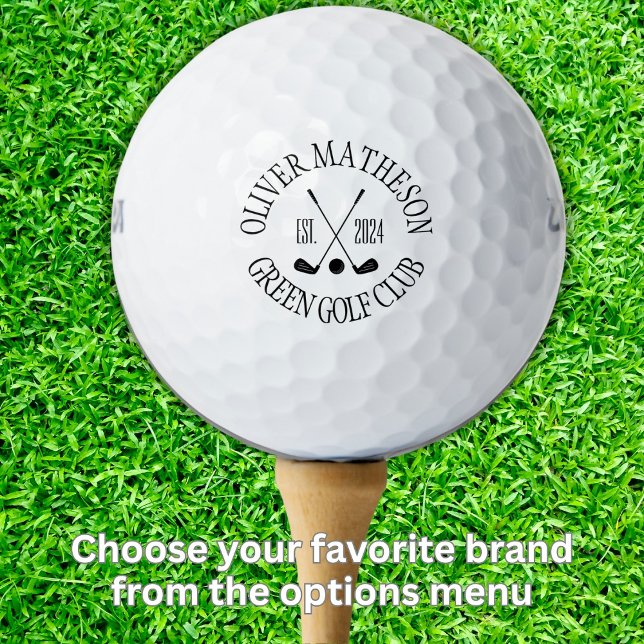 Balles De Golf Logo du club de golf sur mesure (Custom Golf Club Logo Golf Balls)
