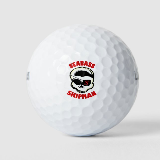 Balles De Golf Logo du petit crâne (Devant)