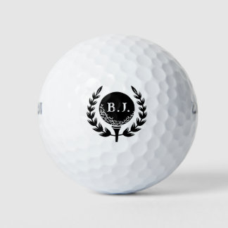 Balles De Golf Logo en noir blanc personnalisé