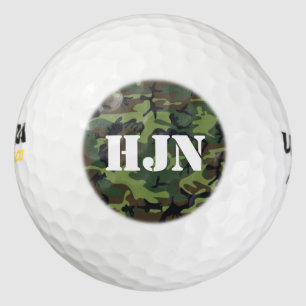 Balles De Golf Logo monogramme personnalisé avec caméscope vert d