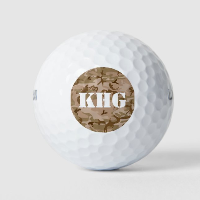 Balles De Golf Logo monogramme personnalisé avec Camo Tempête du  (Devant)