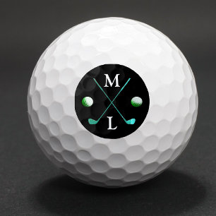 Balles De Golf Logo noir Monogram Golf Balls