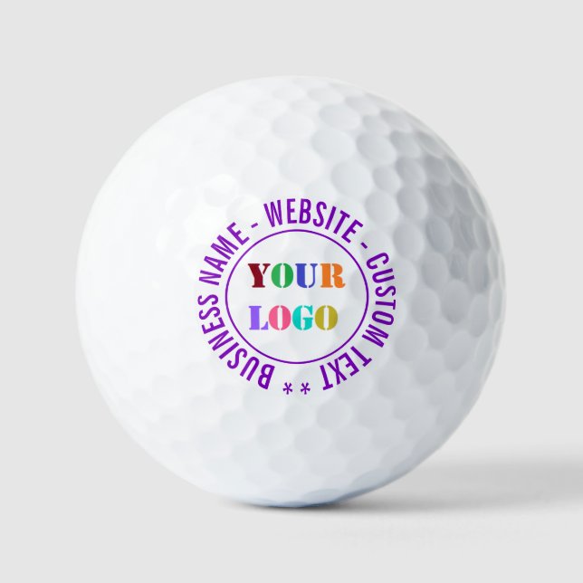 Balles De Golf Logo personnalisé et texte promotionnel Timbres de (Recto)