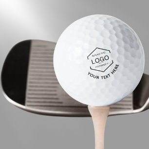 Balles De Golf Logo Texte Blanc Arrière - plan Entreprise Promoti