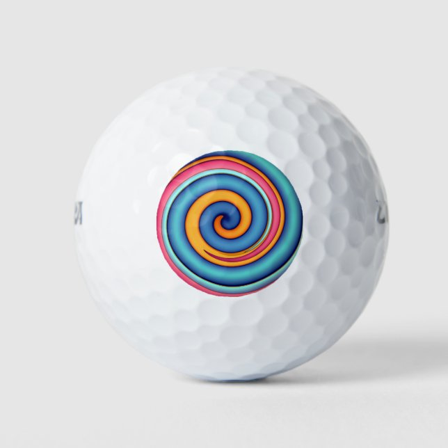 Balles De Golf Lollipop Abstraite (Devant)