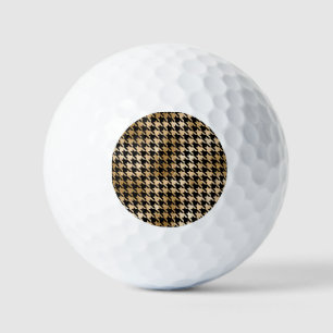 Balles De Golf L'or métallique accroche la dent, motif de mode.