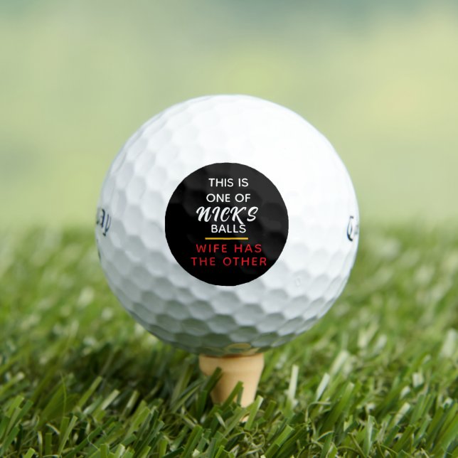 Balles De Golf Lost Ball Message Golf Balls - Funny Personalized (T-shirt Insitu)