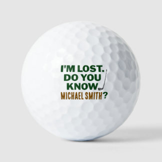 Balles De Golf Lost Golf Humor Quote With Name Text Design